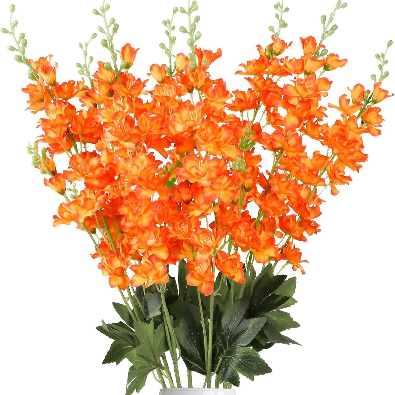 Artificial Delphinium Flowers 8pcs 33.5 Inch Faux Larkspur Stems for Wedding Centerpieces, Tall Silk Flower Bouquet for Home Vase Table Garden Decor