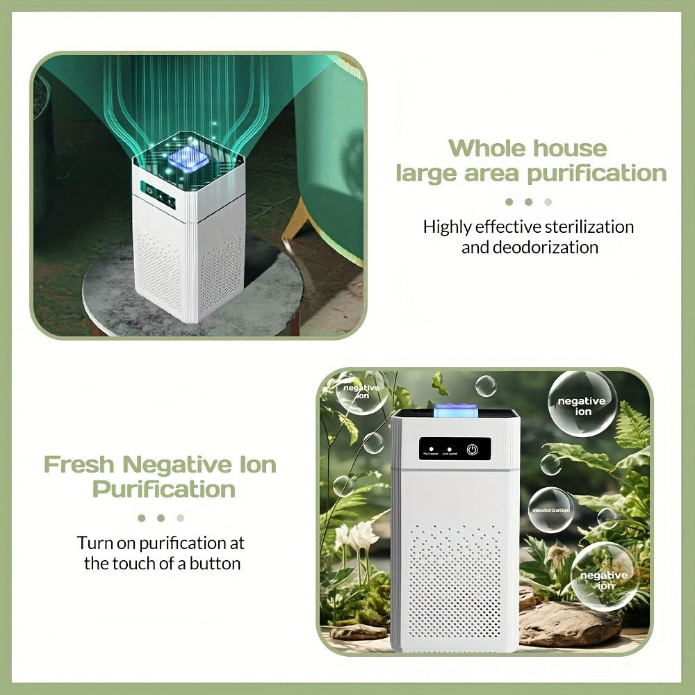 Air Purifier 2 Pack with Replacement Filters & USB Charging Cable ¨C Compact HEPA Purifier for Home, Bedroom, Office, Removes Odors, Dust & Allergens