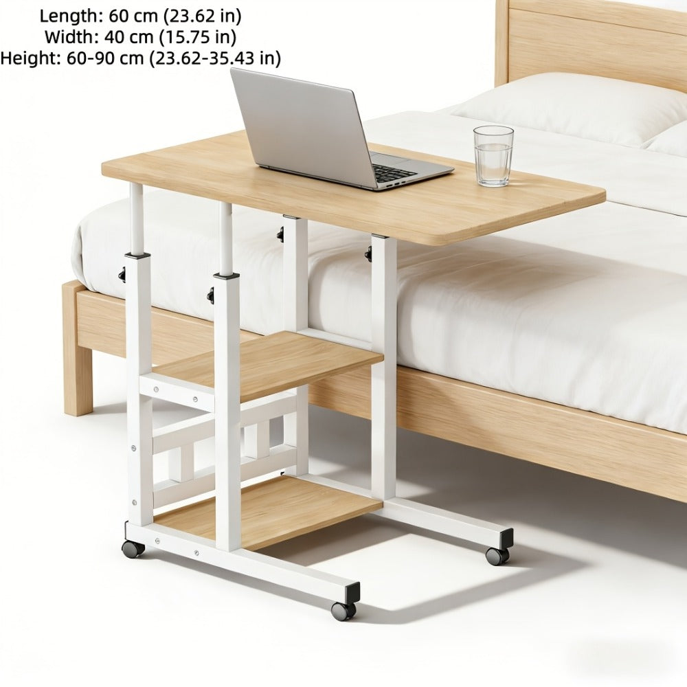 Bedside Table with Wheels Adjustable Height ¨C Multi-Style Nursing Care Table for Elderly & Patients | Single & 3-Tier Rolling Overbed Dining Table, Home Medical Convalescent Furniture, 13 Styles