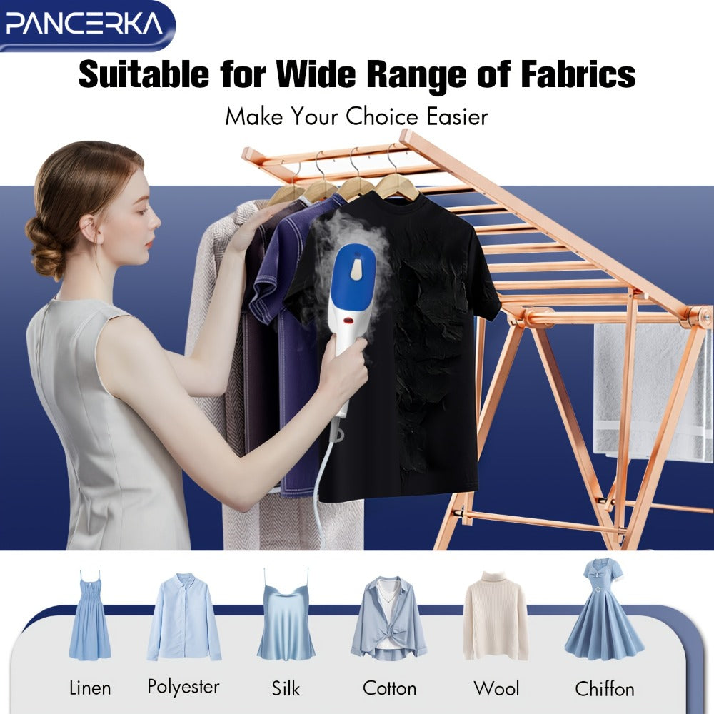 Portable Steam Iron Steamer Fast 25-Second Heat-Up Horizontal Vertical Steaming Dry Ironing Wrinkle Remover for Clothes Home Office Travel Compact Handheld Garment Steamer