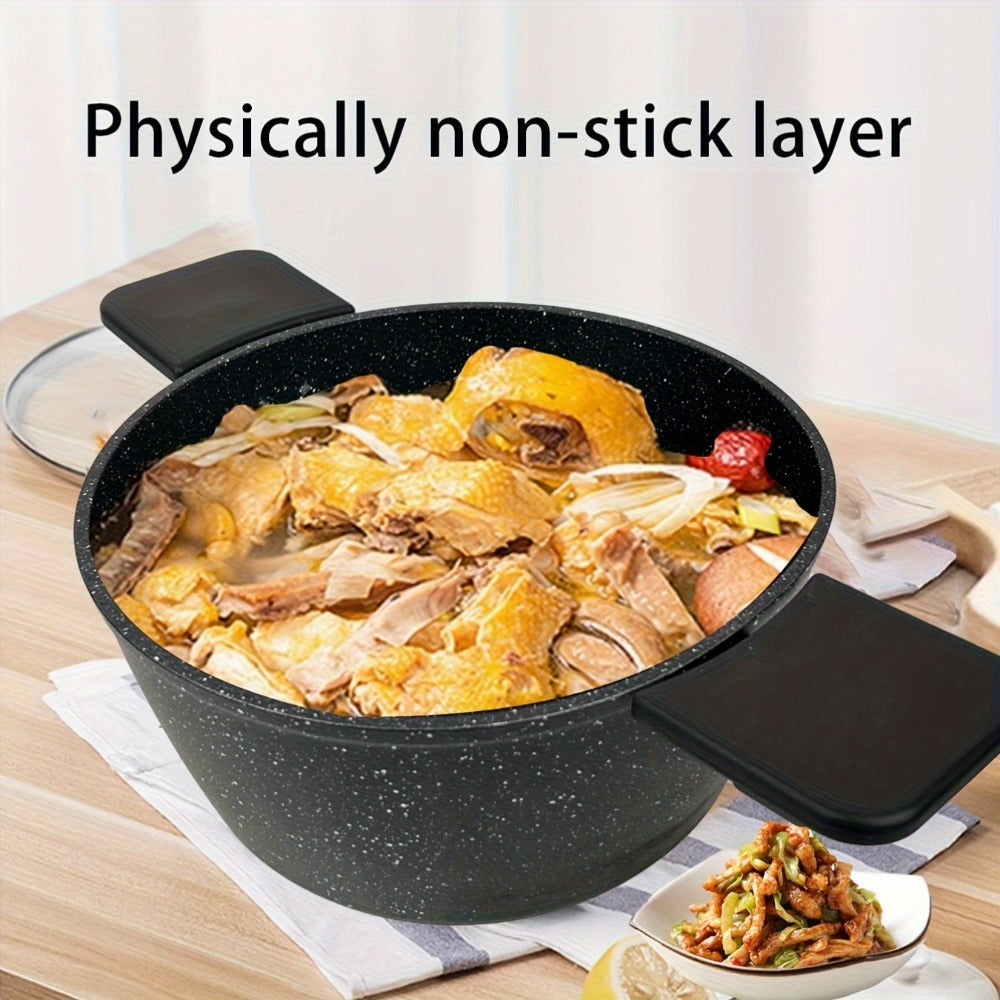 Non-Stick Cookware Set 4pcs Aluminum Frying Pan Kitchen Cooking Set Even Heat Distribution Easy Clean for Sauteing Searing Frying Everyday Home Cooking Black