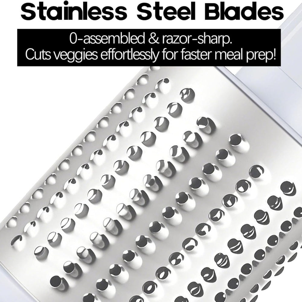Rotary Cheese Grater ¨C Stainless Steel Hand Crank Shredder with 3 Interchangeable Blades, Non-Slip Suction Base & Cleaning Brush, BPA-Free Vegetable Grater for Cheese, Nuts & Vegetables