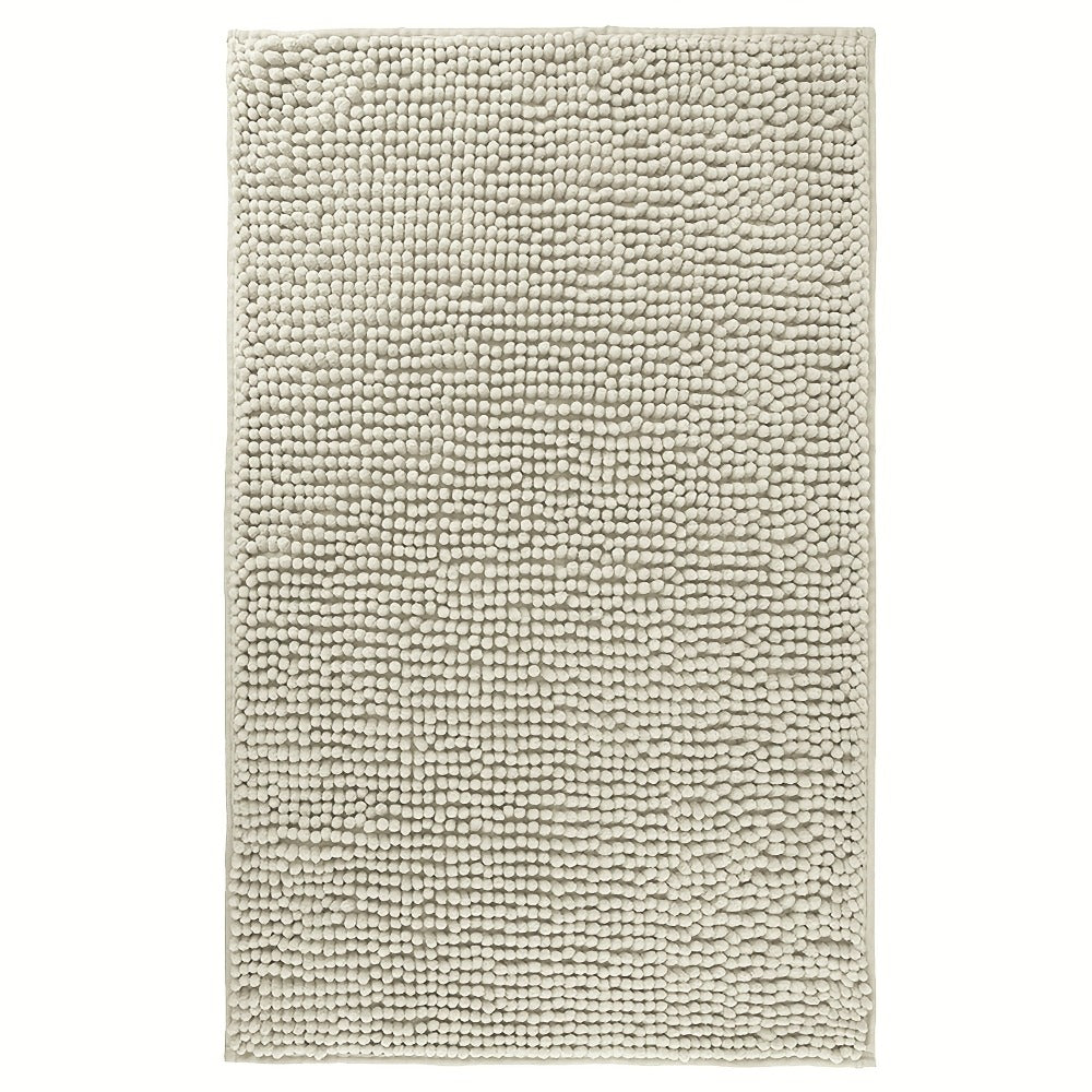 Chenille Bath Rug Extra Thick Soft Absorbent Non-Slip Bathroom Mat Machine Washable, Multiple Sizes & Colors
