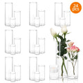 Glass Cylinder Vases 24 Pack Clear 4 8 12 Inch Tall Bulk Set for Wedding Centerpieces Floating Candle Holders Flower Vase DIY Candle Making Table Decor Home Decoration
