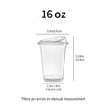 Disposable Clear PET Cups with Lids 50 Sets ¨C Transparent Plastic Cups for Coffee Smoothies Cold Drinks Parties Picnics Travel, 16oz & 20oz