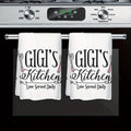 Kitchen Dish Towels 2 Pack 23.6x15.7 Inch - Decorative Hand Towels 370GSM Polyester Cartoon Utensil Graphic Love Served Daily Text Lightweight Soft Absorbent | Home Hotel Restaurant Kitchen Decor Gift