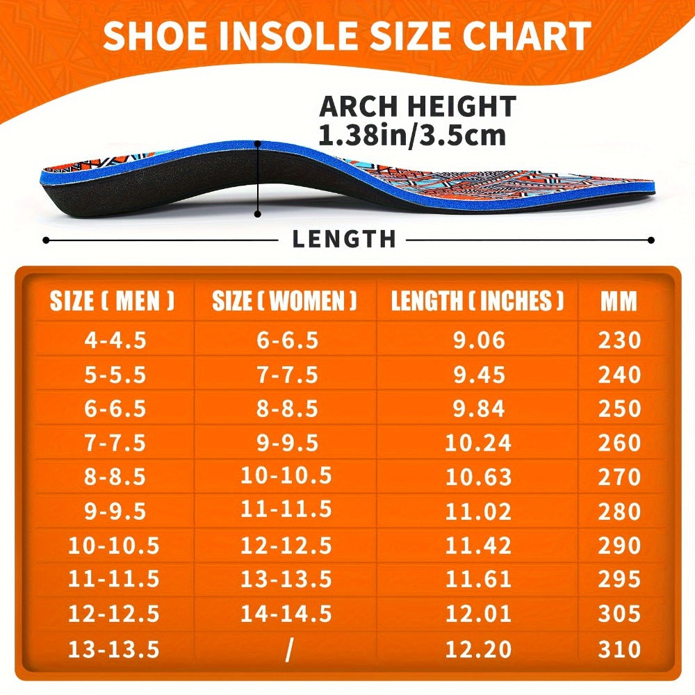 Arch Support Insoles for Men and Women Heavy Duty Shoe Inserts with Deep U-Shaped Heel Cup High-Density PU Foam Shock Absorption Breathable Fabric Plantar Fasciitis Flat Feet Pain Relief All Day Comfort