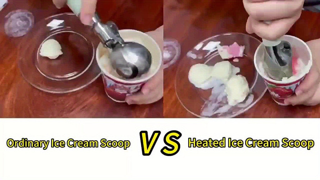 Heated Electric Ice Cream Scoop ¨C USB-C Rechargeable with 3 Temperature Levels up to 158¡ãF, Touch-Activated, IPX7 Waterproof, LED Display, Food Grade Stainless Steel, Ergonomic Design for Hard Ice Cream