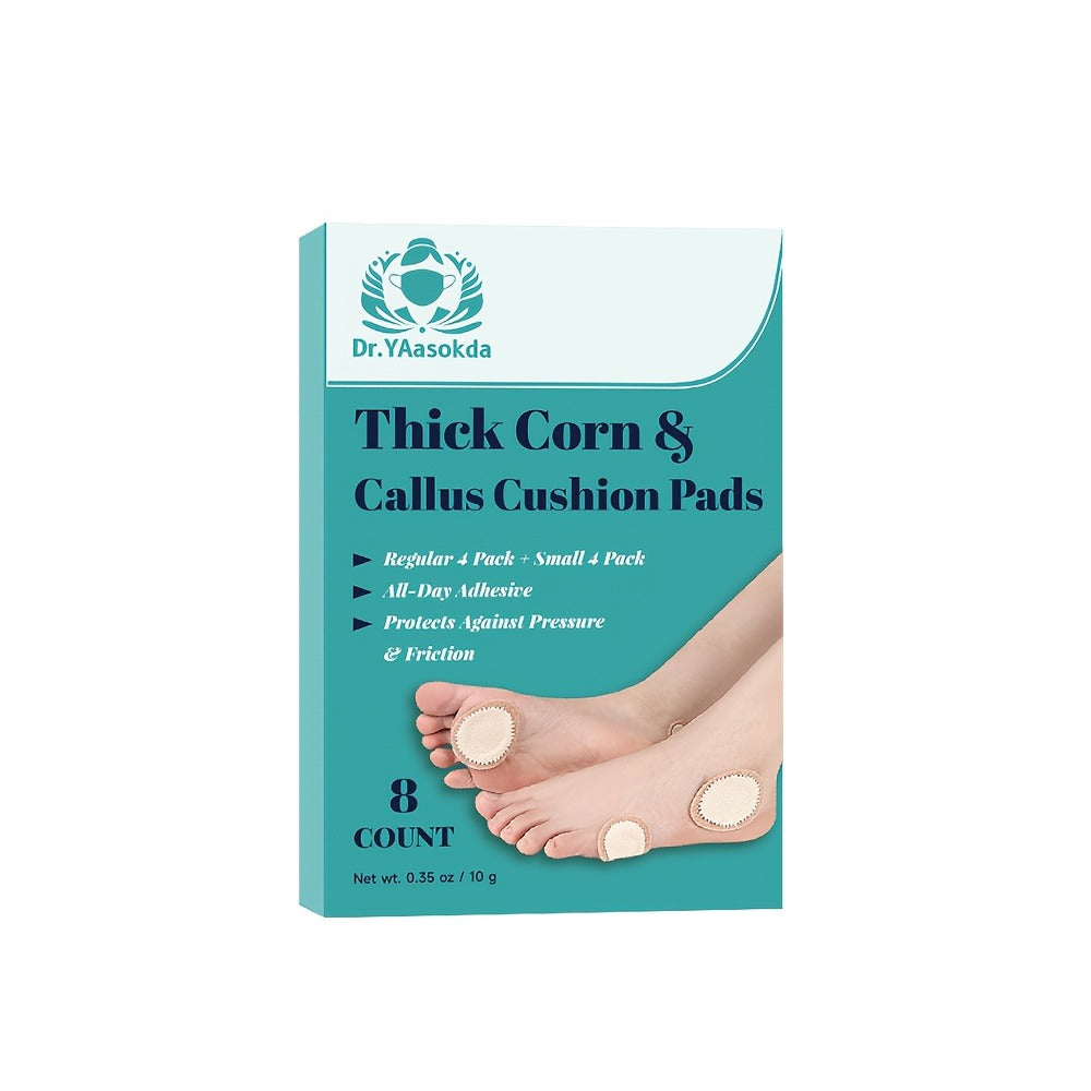 Corn & Callus Cushion Pads - Self-Adhesive Waterproof Foam Pads for Foot Heel Toe Relief, Soft Friction-Reducing Corn Pads, Gentle on Sensitive Skin, Ideal for Active Daily Wear