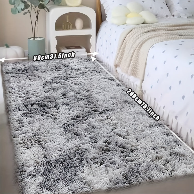 Fluffy Rug Plush Soft Indoor Carpet Non-Slip for Living Room Bedroom Hallway Runner Nursery Kids Play Area ¡ª Tie Dye & Solid Colors Multiple Sizes