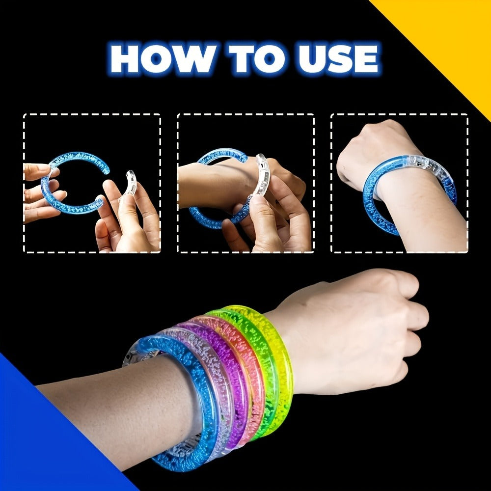 LED Glow Bracelets Party Pack ¨C Flashing Light-Up Wristbands for Birthday, Concert, Carnival & Halloween, Assorted Colors Bulk Set 24 39 79 Pcs Night Light Party Supplies Gift