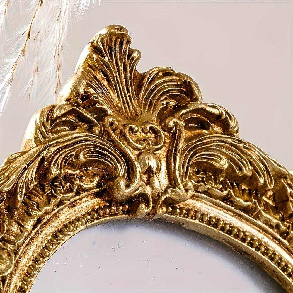 Baroque Vintage Gold Picture Frame - Ornate Resin Photo Frame for Wall & Tabletop Display, Elegant Wedding Anniversary Home Decor Gift, Classic Victorian Style