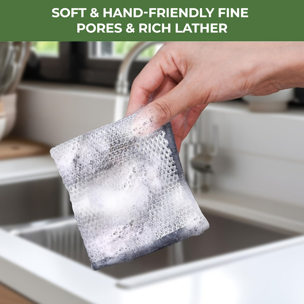 Stainless Steel Kitchen Scrubber Wire Cleaning Cloth Scratch Resistant Reusable Dish Scrubber for Pots Pans Dishes Glass Cookware 50 Pack 100 Pack