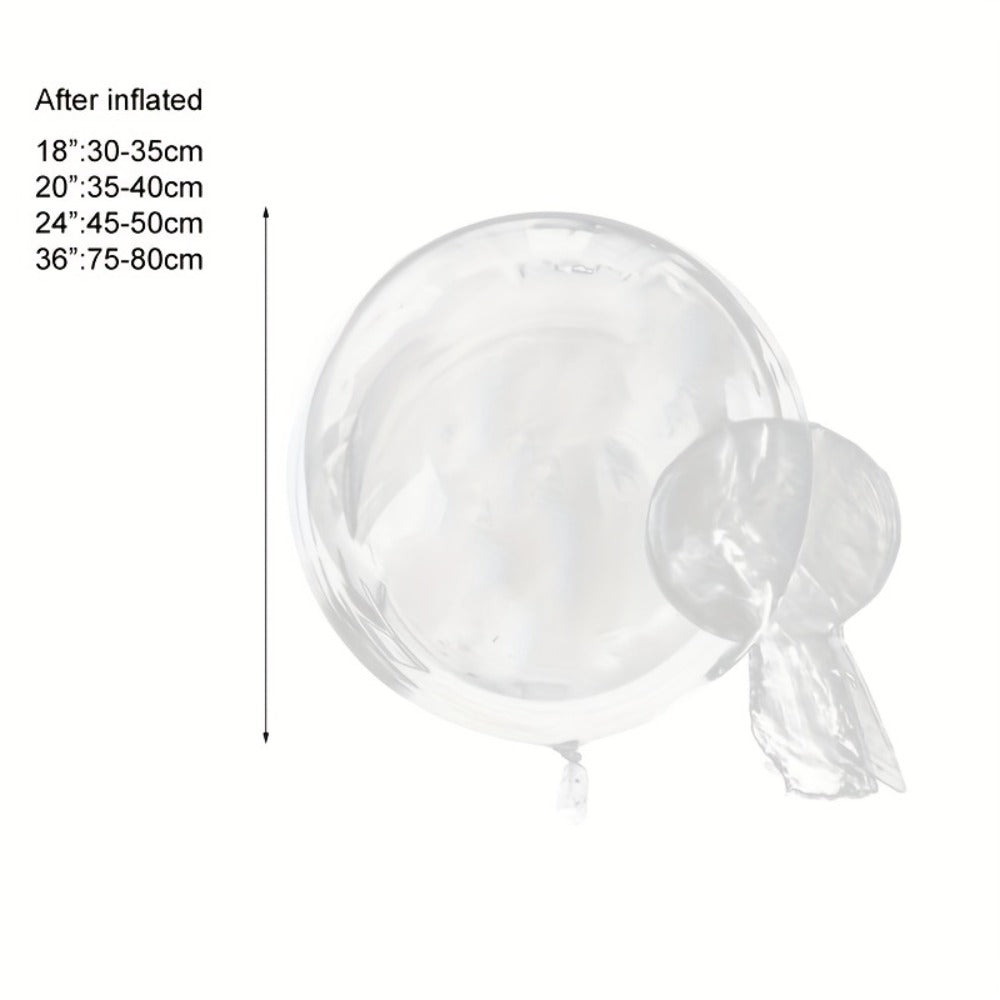 Clear Helium Balloons 10-Pack | Transparent Party Balloons 18¡± 20¡± 24¡± 36¡± for Weddings Birthdays Christmas Halloween Mardi Gras Celebrations ¨C Helium Ready with Sturdy Neck & Base