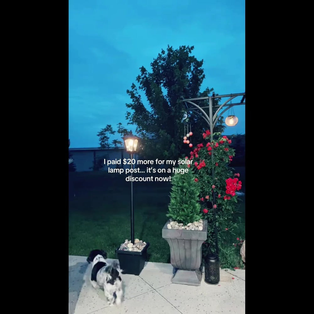 Solar Post Light Outdoor Garden Pathway Lamp IP44 Waterproof 60LM Warm White LED ¨C Solar Powered Landscape Stake Light for Yard Driveway Patio Walkway Christmas Holiday Decoration