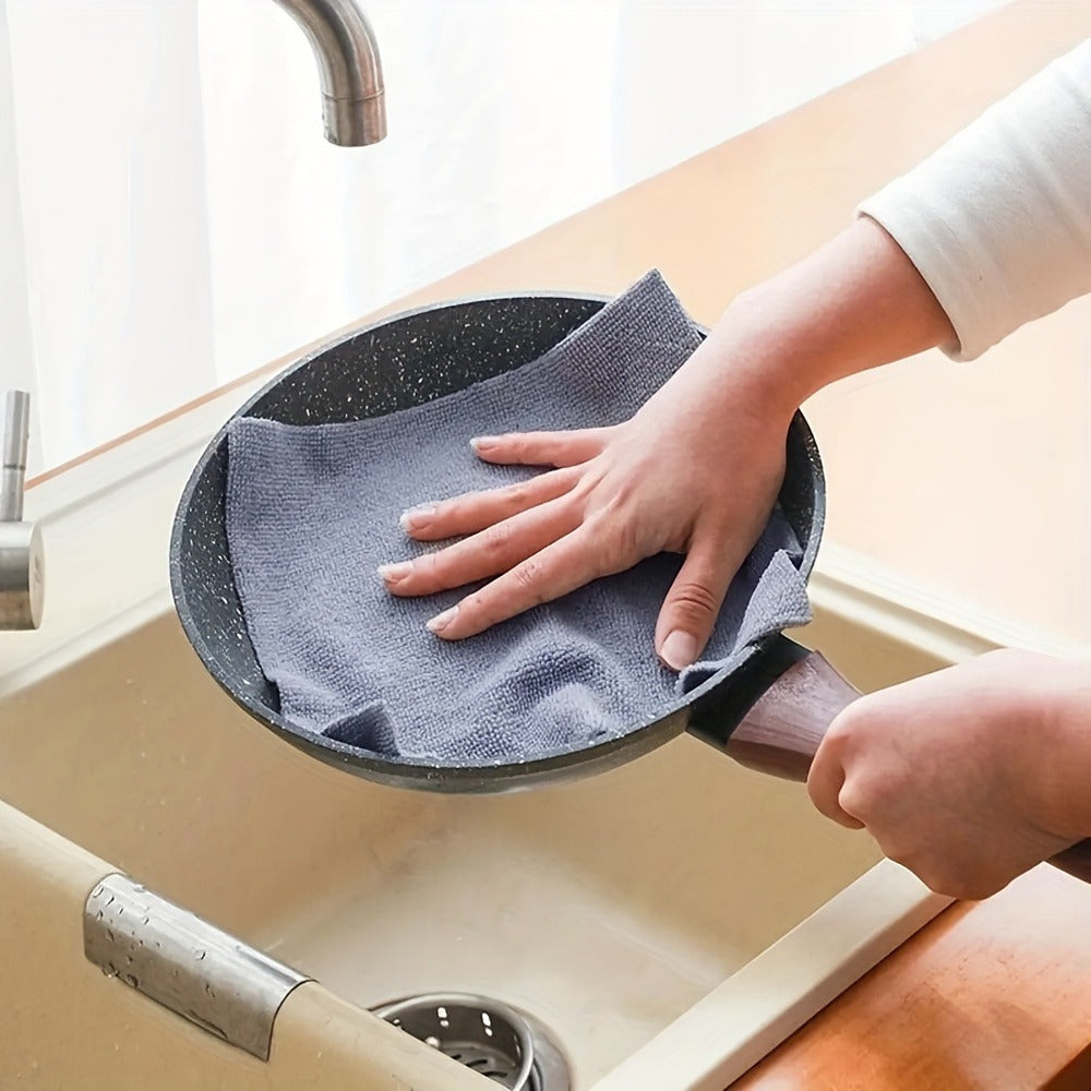 Reusable Microfiber Cleaning Towels 30-Pack, Kitchen Dish Cloth Roll, Absorbent Hand-Torn Disposable Napkins, Multi-Color Household Cleaning Cloths for Kitchen & Bath