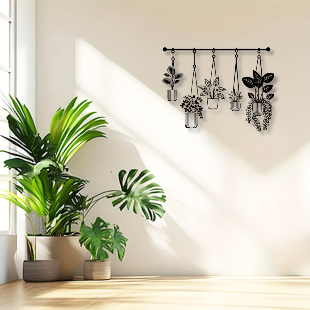 Metal Flower Wall Art Rustic Farmhouse Decor, Minimalist 3D Floral Wall Sculpture for Living Room Bedroom Bathroom Dining Room, Boho Wall Decor Housewarming Gift