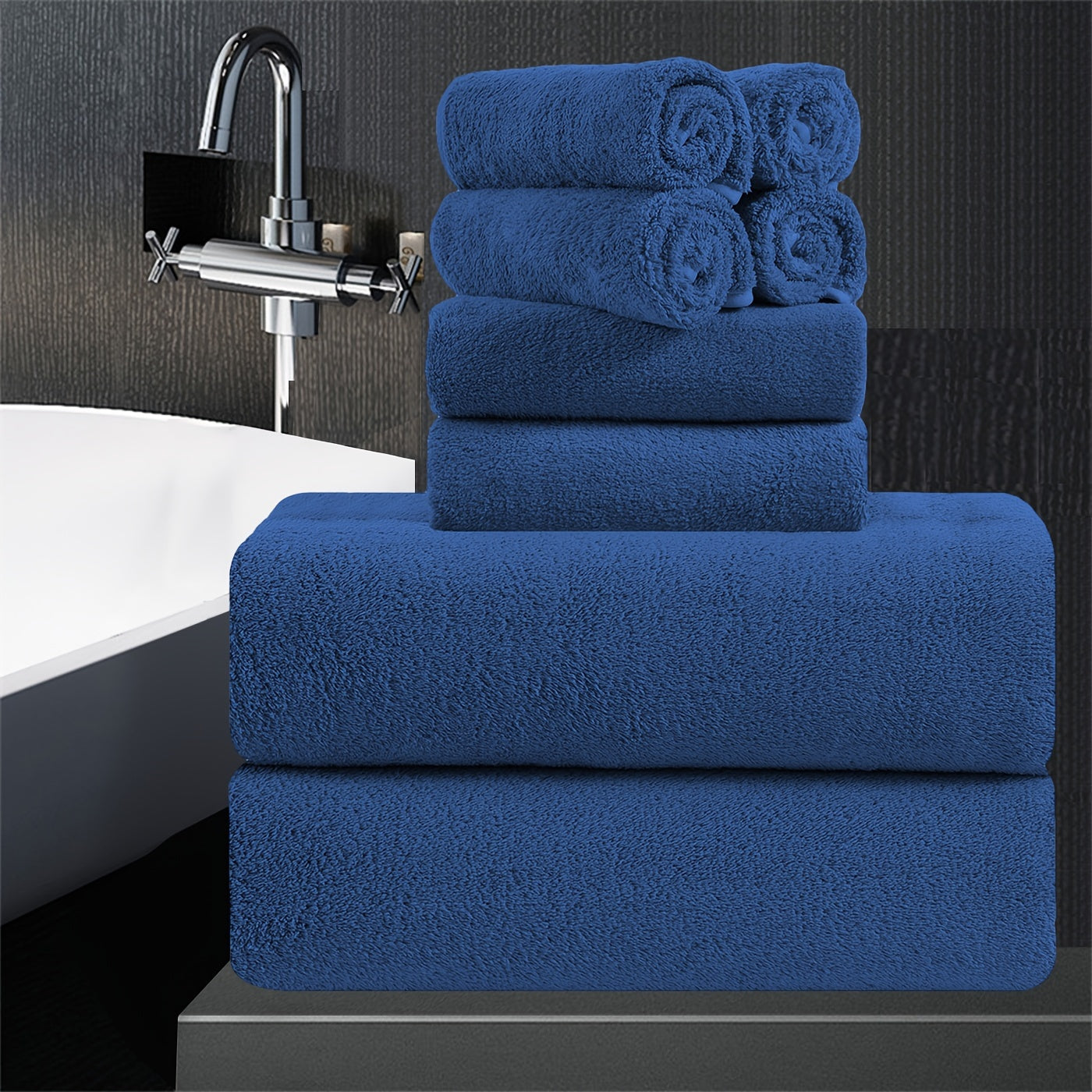 Extra Large Bath Towel Set 8 Piece 750GSM 35x70 Inch - Ultra Soft Luxury Thick Lightweight Highly Absorbent Fast Dry Oversized Bath Sheet | 15 Colors | Bathroom Gym Daily Use Adult