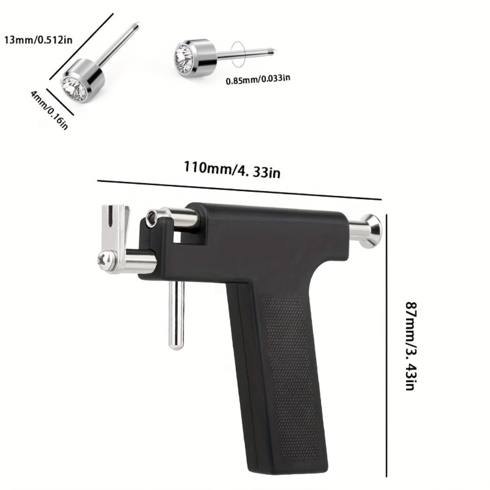 Ear Piercing Tool Set Reusable - Safe Ear Piercing Kit with Ear Studs, Professional Piercing Gun for Home & Salon Use, Unisex, Hypoallergenic Ear Studs Included, Multiple Combination Options