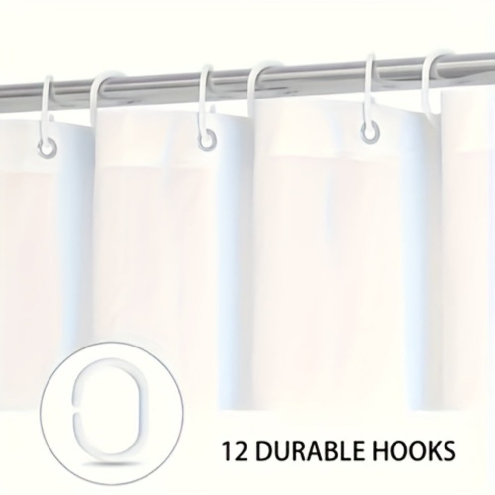 Shower Curtain Set Sea Star Shell Design Polyester with 12 Hooks Non-Slip Bath Mat U-Shaped Toilet Pad Lid Cover Bathroom Decor Set