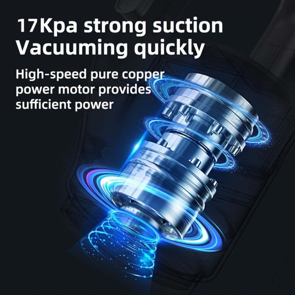 Cordless Handheld Vacuum Cleaner Rechargeable Lightweight Portable Strong Suction Mini Vacuum for Home Car Pet Hair Dust Debris Quick Cleanup