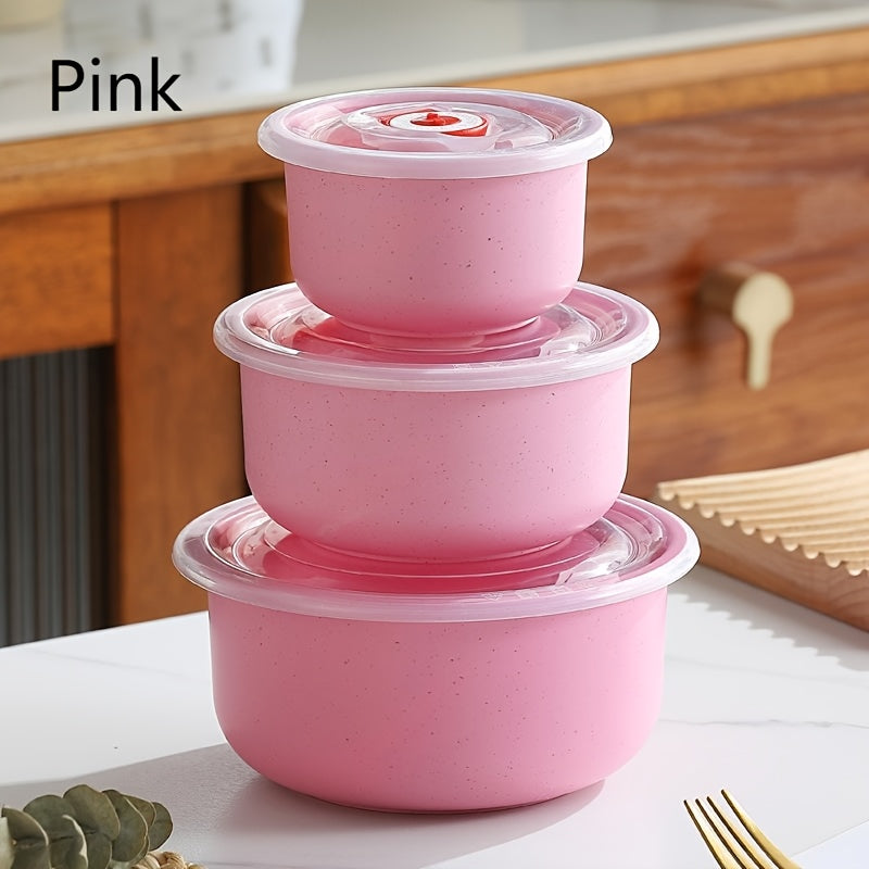 Refrigerator Food Storage Containers Airtight Stackable - Large Capacity Plastic Fridge Organizer Boxes for Fruit, Vegetable, Meat, Eggs & Dumplings, Fresh-Keeping Flip Lid, Easy to Clean, Set of 3/4