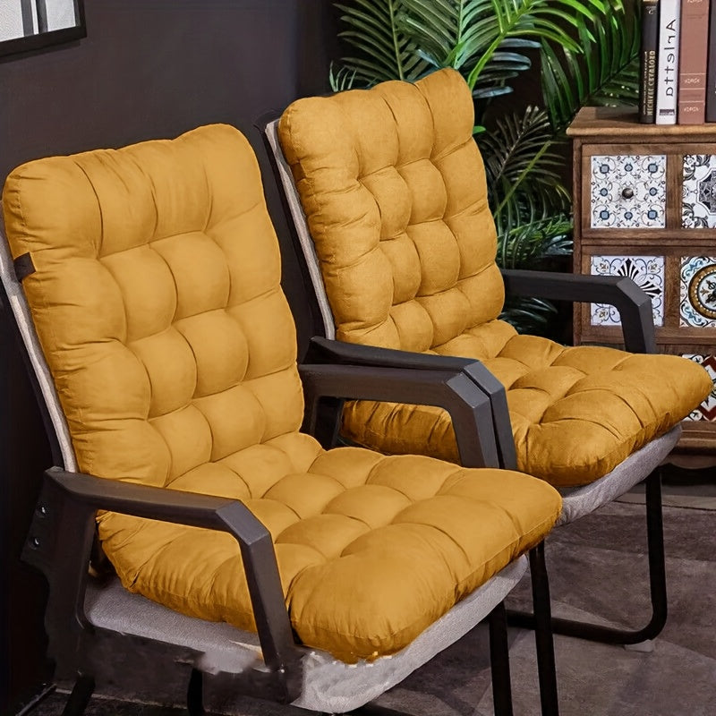 Outdoor Lounge Chair Cushion Set 1 or 2pcs Polyester Soft Machine Washable with Straps Full Back Support for Garden Patio Furniture Indoor Outdoor Seating Multiple Colors