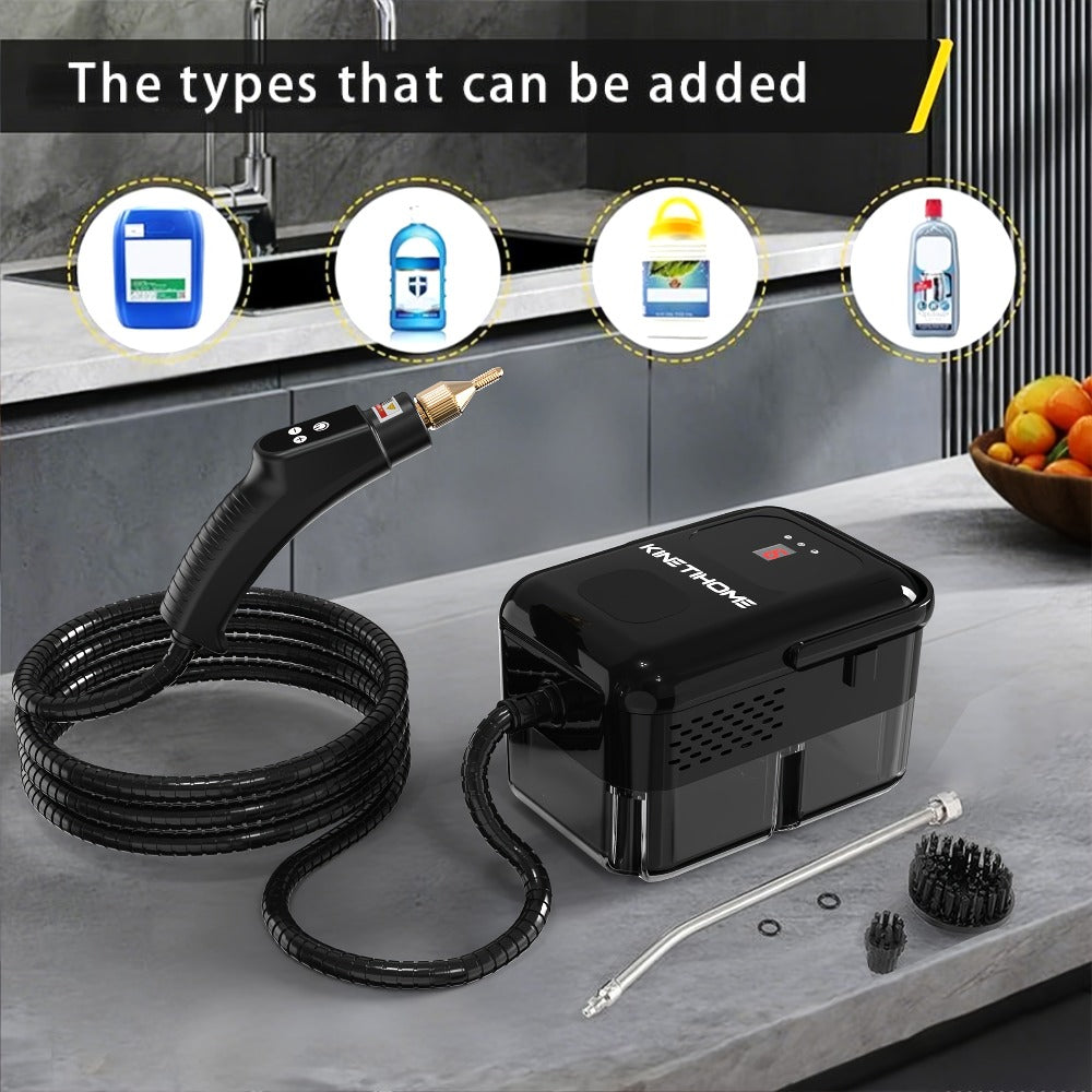Steam Cleaner Handheld High Pressure Portable | Chemical-Free Deep Clean for Kitchen Grease Range Hood Sofa Tile Grout Car AC Washing Machine | Multi-Surface Steam Cleaning Machine | Standard & 2500W