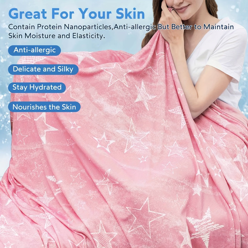 Cooling Blanket Summer Quilt - Breathable Moisture-Wicking Thin Blanket 30% Polyester 70% Nylon, Physical Cooling for Bedroom Office Dorm, Tie-Dye & Pattern Designs