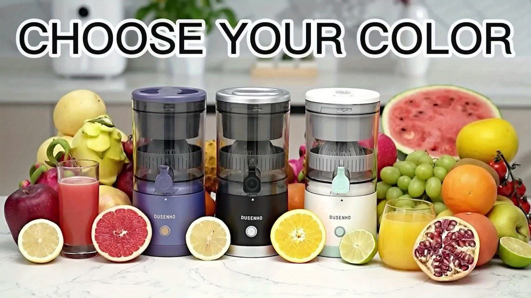 Electric Citrus Juicer Rechargeable USB-C ¨C Portable Electric Orange Juicer Machine with 45W Motor, BPA-Free, Quiet Operation, Cleaning Brush Included, for Orange Lemon Lime
