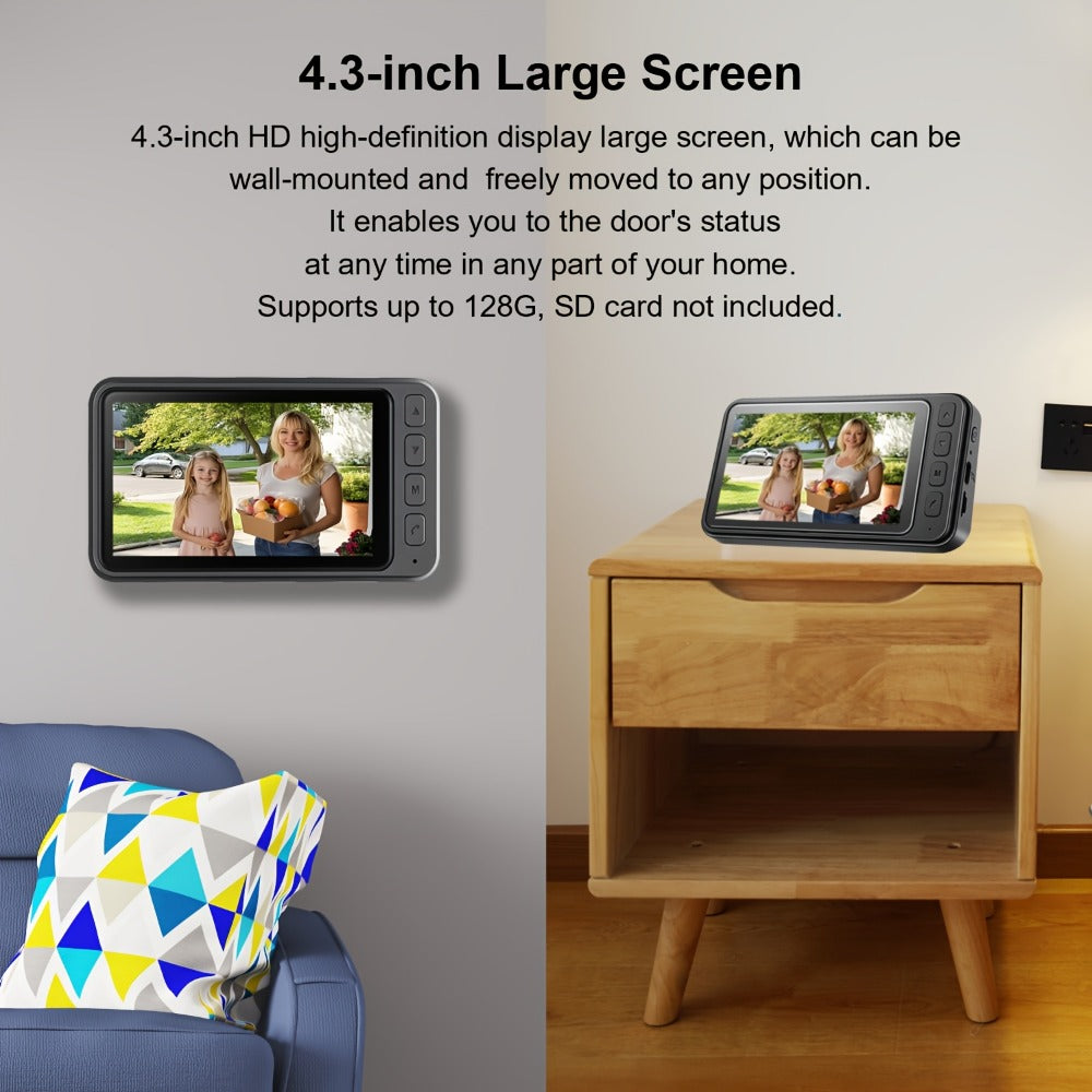 Video Doorbell Camera 1080P HD Wireless with Night Vision, Motion Detection, Two-Way Audio, Indoor Chime & Cloud Storage ¨C 5200mAh Battery, 166¡ã Wide Angle, 2.4GHz WiFi Smart Door Camera