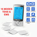Portable TENS EMS Unit Muscle Massager ¨C 16 Modes 20 Intensity Levels, 4 Electrodes for Back, Shoulder, Leg & Foot Pain Relief, Rechargeable Physical Therapy Device for Men & Women