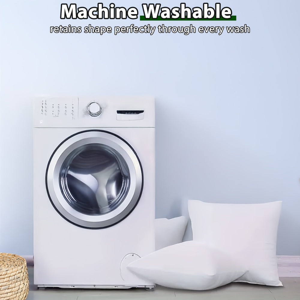 Throw Pillow Inserts 4 Pack Fluffy Square Pillow Stuffers with Zipper Plump White Cushion Inserts for Sofa Couch Bed Decorative Pillow Filler Machine Washable Multiple Sizes 14 16 18 20 22 Inch
