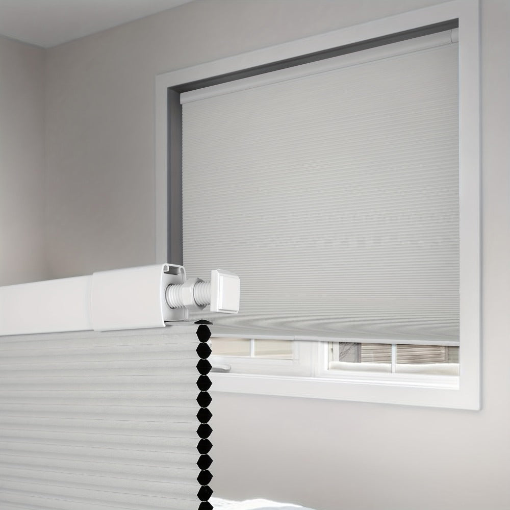 Cordless Honeycomb Cellular Shades No Drill No Tools Install - Color-Matched Blackout & Light Filtering Window Blinds, 64 Inch Height, Custom Width 21¡±-46¡±, Energy Efficient Room Darkening Shades