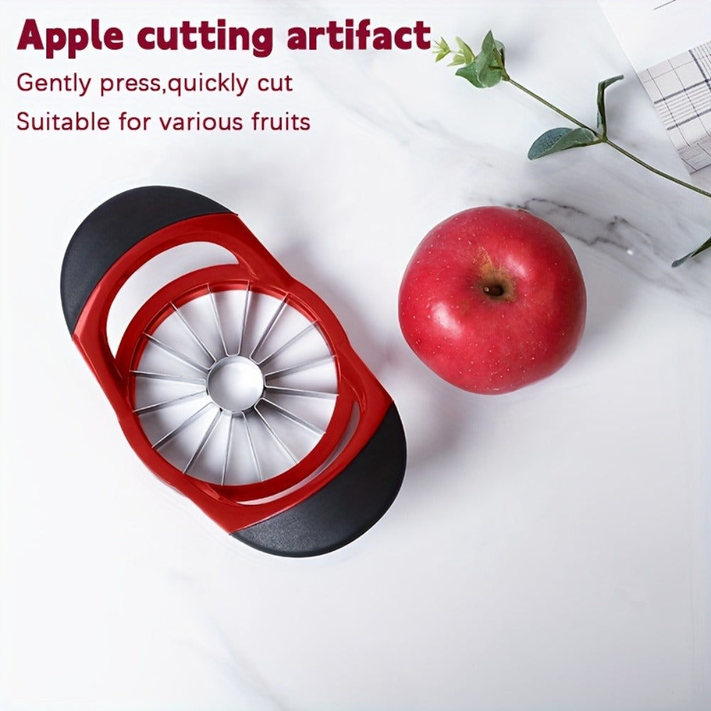 Apple Cutter Slicer 12-Blade Large Ultra-Sharp Stainless Steel, One-Press Core Remover Divides into 12 Pieces, Rust-Resistant Fruit Cutter for Apples Pears, Kitchen Gadget for Family & Meal Prep
