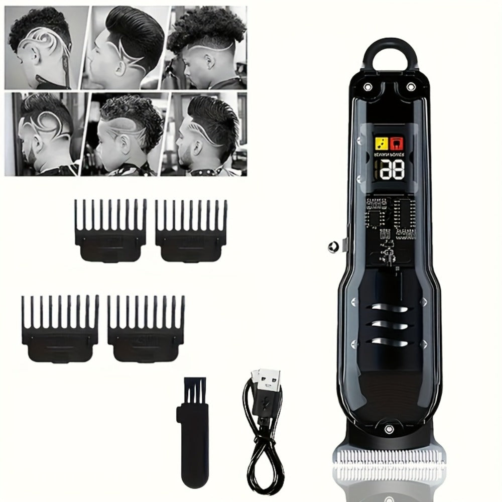 Hair Clipper Kit for Men Cordless USB Rechargeable LCD Screen Beard Trimmer Hair Cutting Set Professional Home Salon Grooming Kit Father's Day Gift
