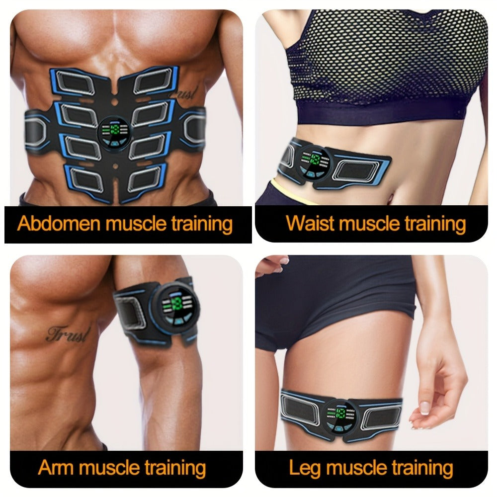 EMS Ab Muscle Training Band ¨C Whole Body Electric Muscle Stimulator Belt for Abdominal Toning, Passive Workout During Reading, Watching TV & Housework