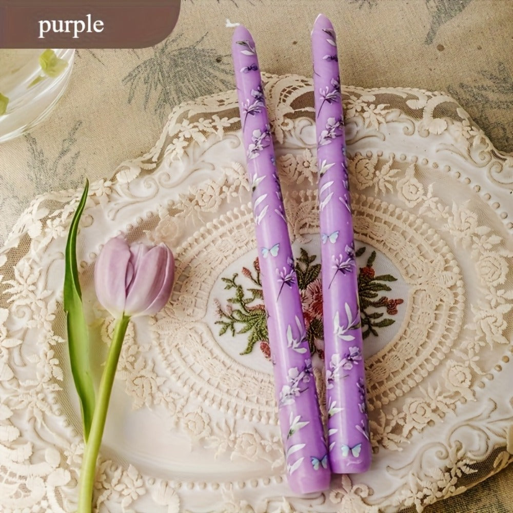 Taper Candles Scented 9.84in - Christmas Dinner Table Decor, Wedding Candlelight Decoration, Long Slim Candles for Home & Holiday, 2 or 4 Pack