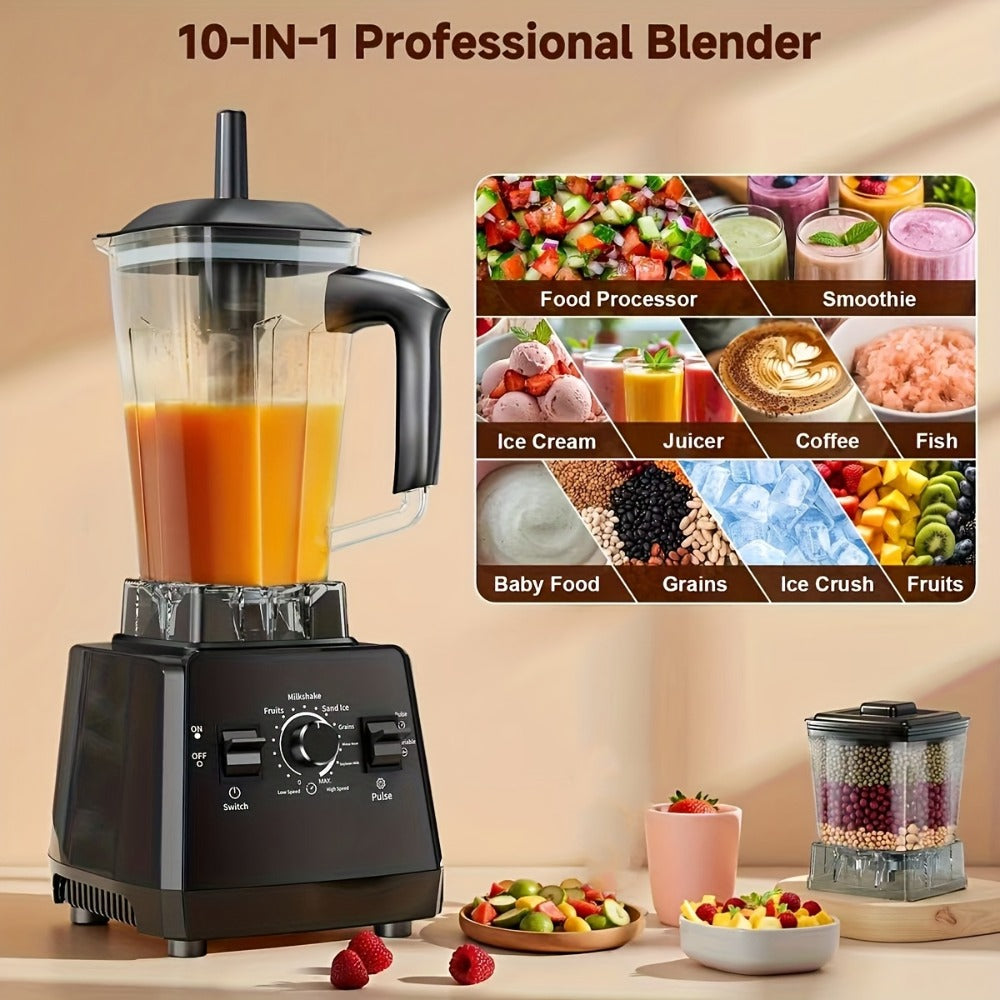 Professional Blender for Kitchen 68oz 25000RPM 2400W - Countertop Smoothie Blender with 2 Containers Stainless Steel Blade Variable Speed Pulse for Ice Frozen Fruit Juice Shakes 7 Colors