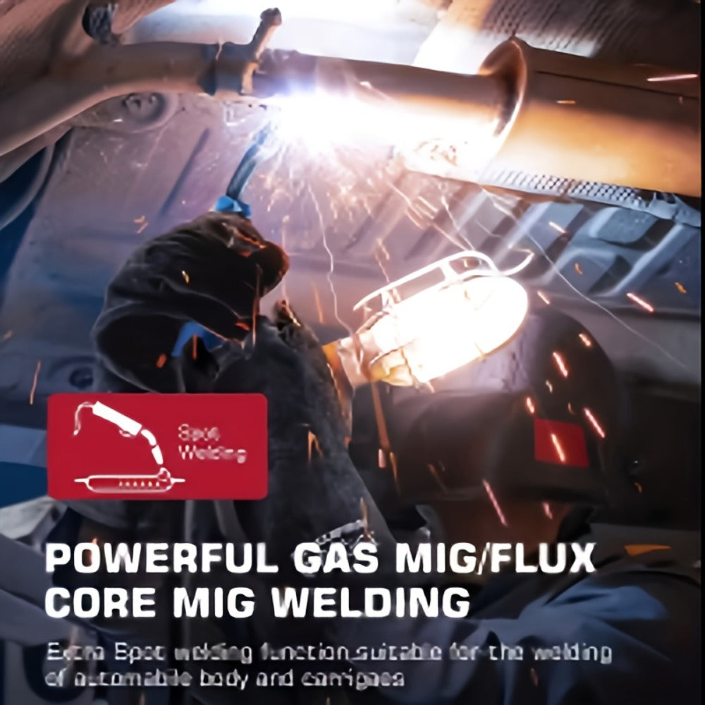 MIG Welder 3-in-1 Welding Machine 110V 105A Gasless MIG Stick ARC Portable Welder Kit with Rubber Case ¨C Complete Starter Set with Welding Wire Rods Mask Gloves for Beginners Home Industrial Repair