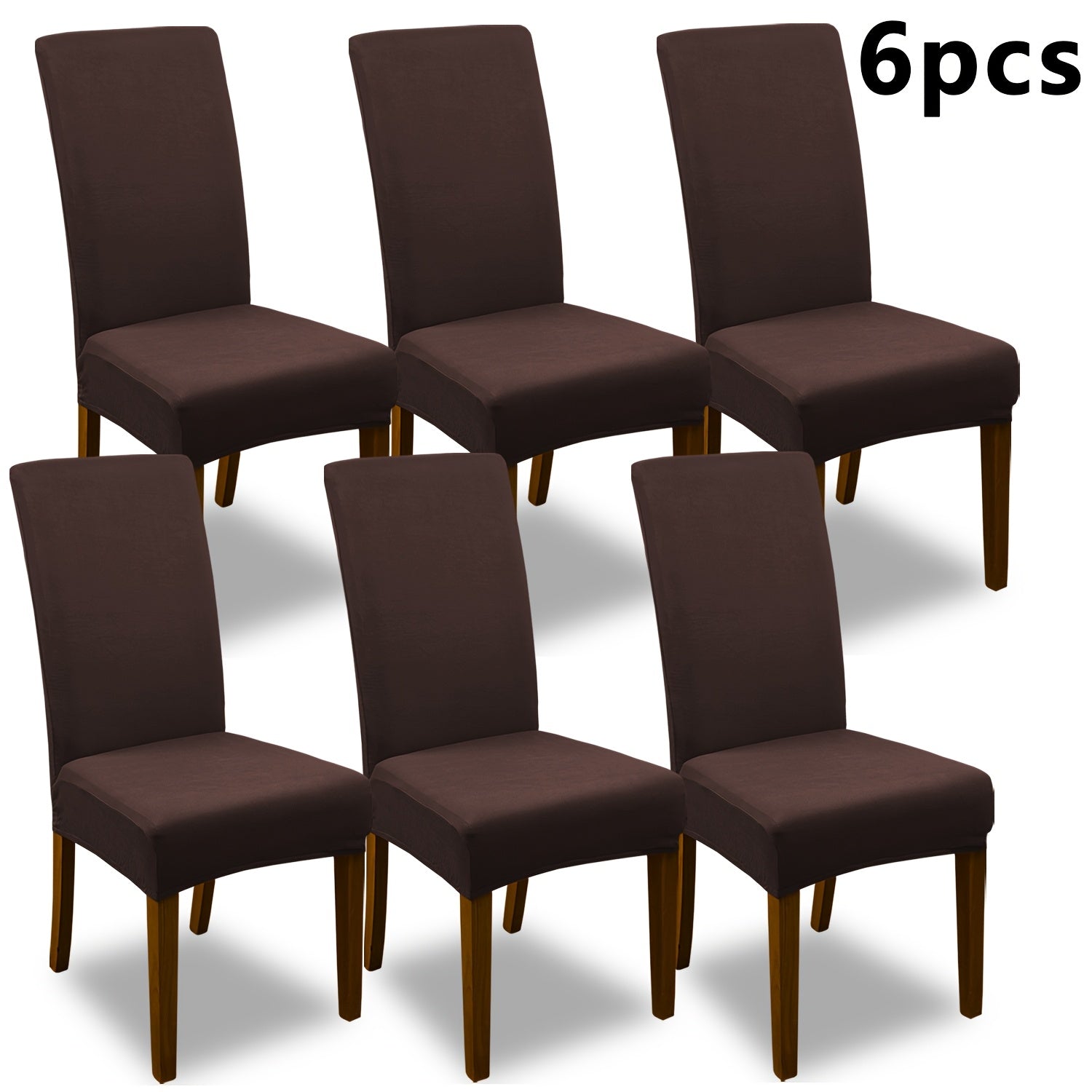 Stretch Dining Chair Covers Set | Elastic Jacquard Slipcovers for Dining Room Kitchen Wedding Office, 4pcs or 6pcs, 9 Colors, Washable Furniture Protector