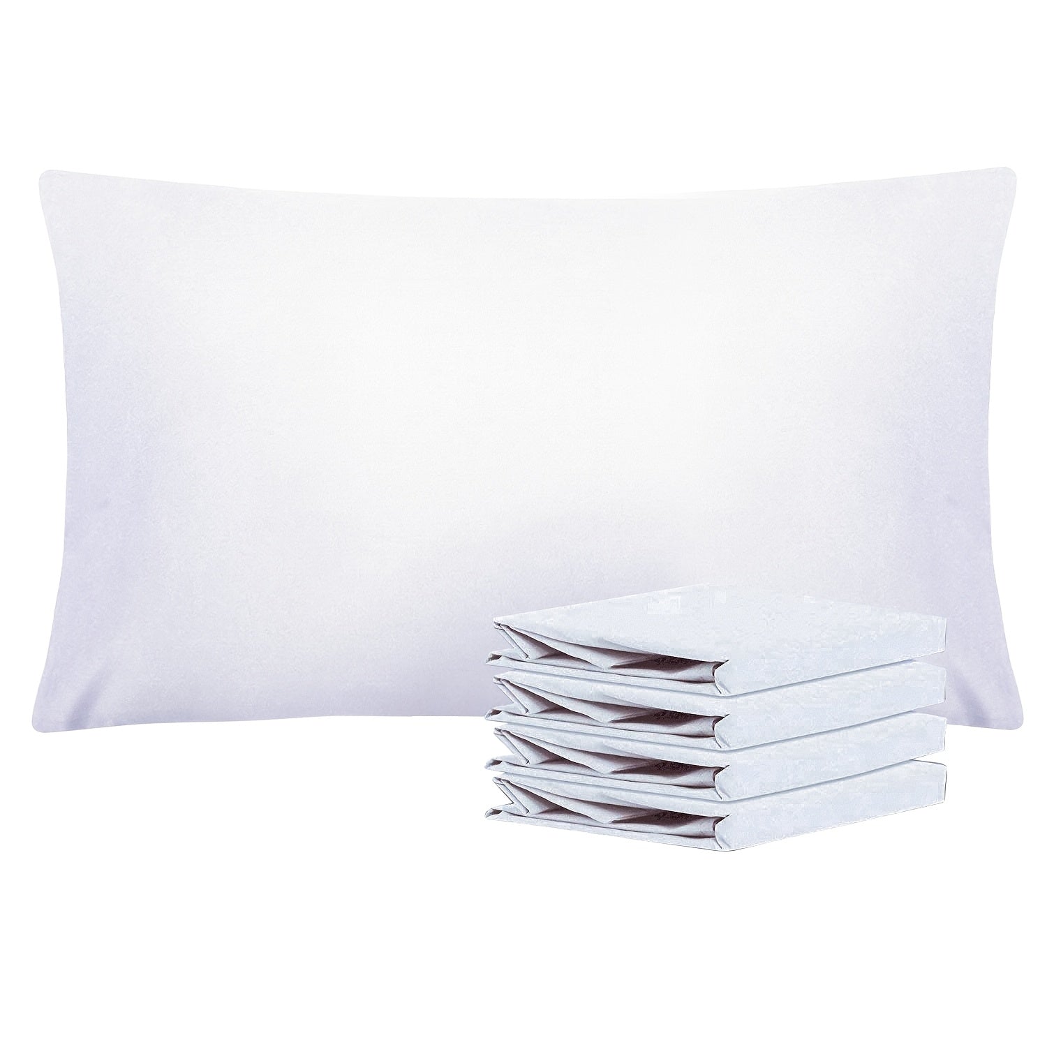 Pillowcases 4 Pack Queen 20x30 ¨C Brushed Microfiber Soft Wrinkle-Free Fade-Resistant Envelope Closure Solid Color 32 Colors