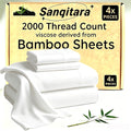 Cooling Fitted Sheet Bamboo Blend Ultra-Soft Deep Pocket Bed Sheet for Hot Sleepers Twin Full Queen King Size Machine Washable Breathable Cooling Bedding White Black Gray Navy Purple Apricot