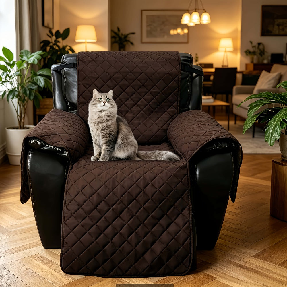 Non-Slip Recliner Chair Cover Sofa Slipcover with Elastic Straps Washable Pet Furniture Protector Indoor Outdoor 8 Colors