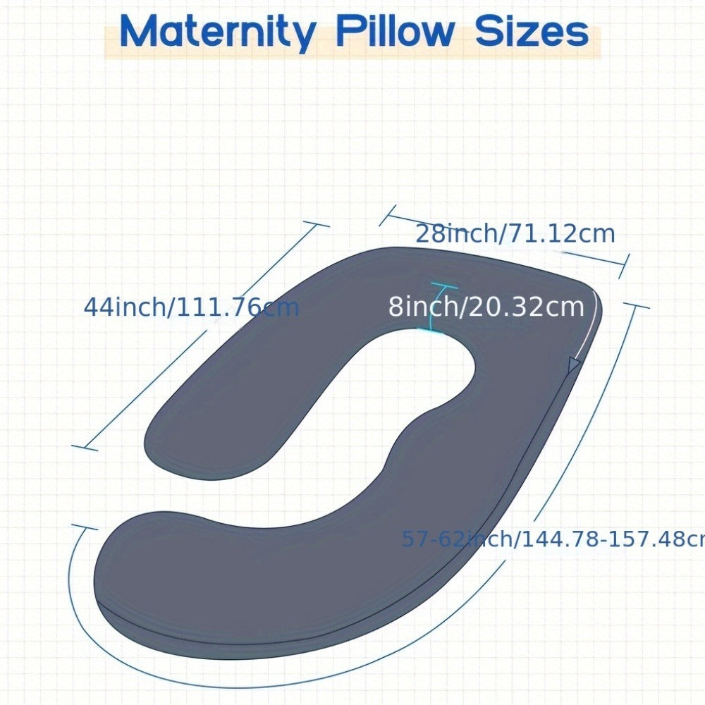 Pregnancy Pillow J-Shape 60 Inch Full Body Maternity Pillow with Velvet Cover ¨C Back Leg Belly Support for Pregnant Women Side Sleeper Body Pillow Multiple Colors
