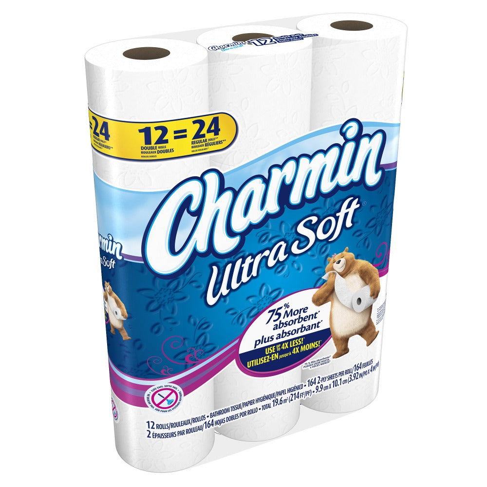 Charmin Ultra Soft Toilet Paper Mega Roll - 2-Ply 200 Sheets per Roll, Soft & Strong Bath Tissue, Available in Mega, Double, 16ct, 30ct, 328ct Bulk Pack Options for Home, Office & Commercial Use