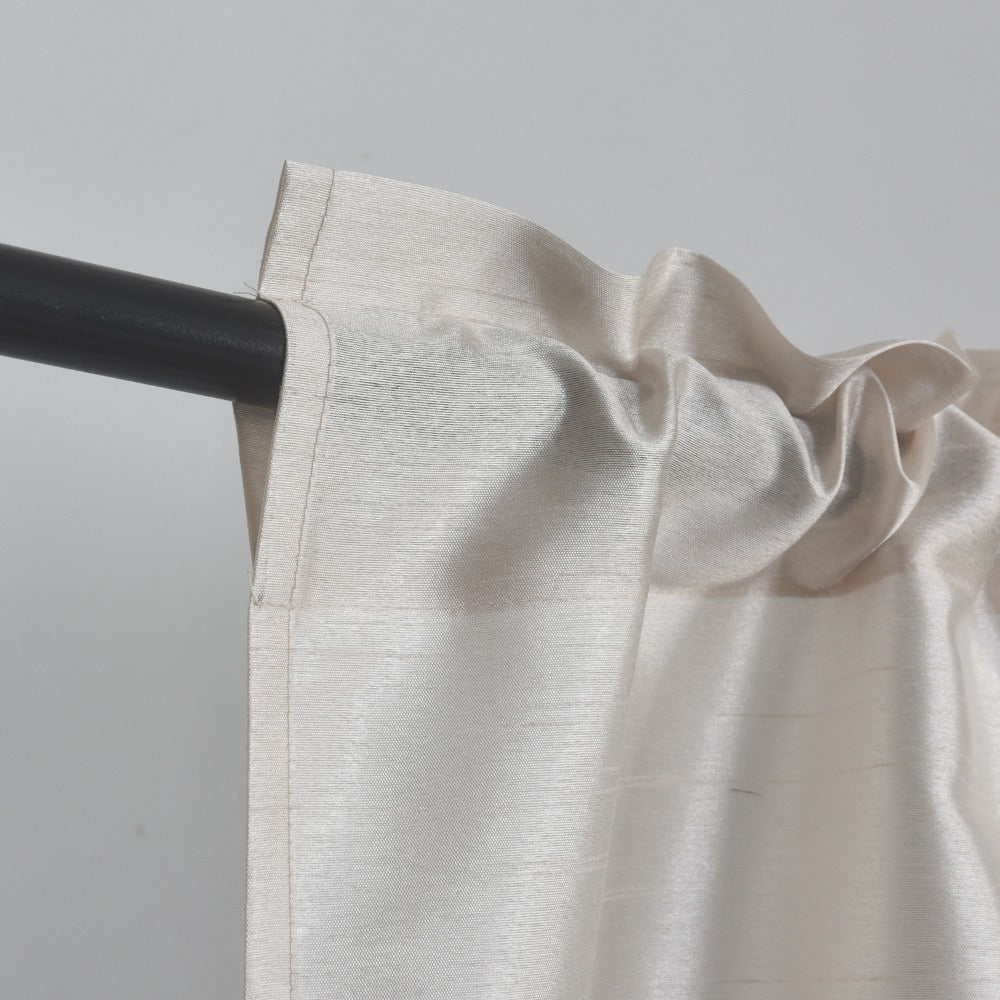 Kitchen Curtains 3 Panels Faux Silk Sheer Tier and Valance Set Rod Pocket 2 Tiers 26x36 inch + Valance 52x14 inch for Kitchen Bathroom Window Drapes