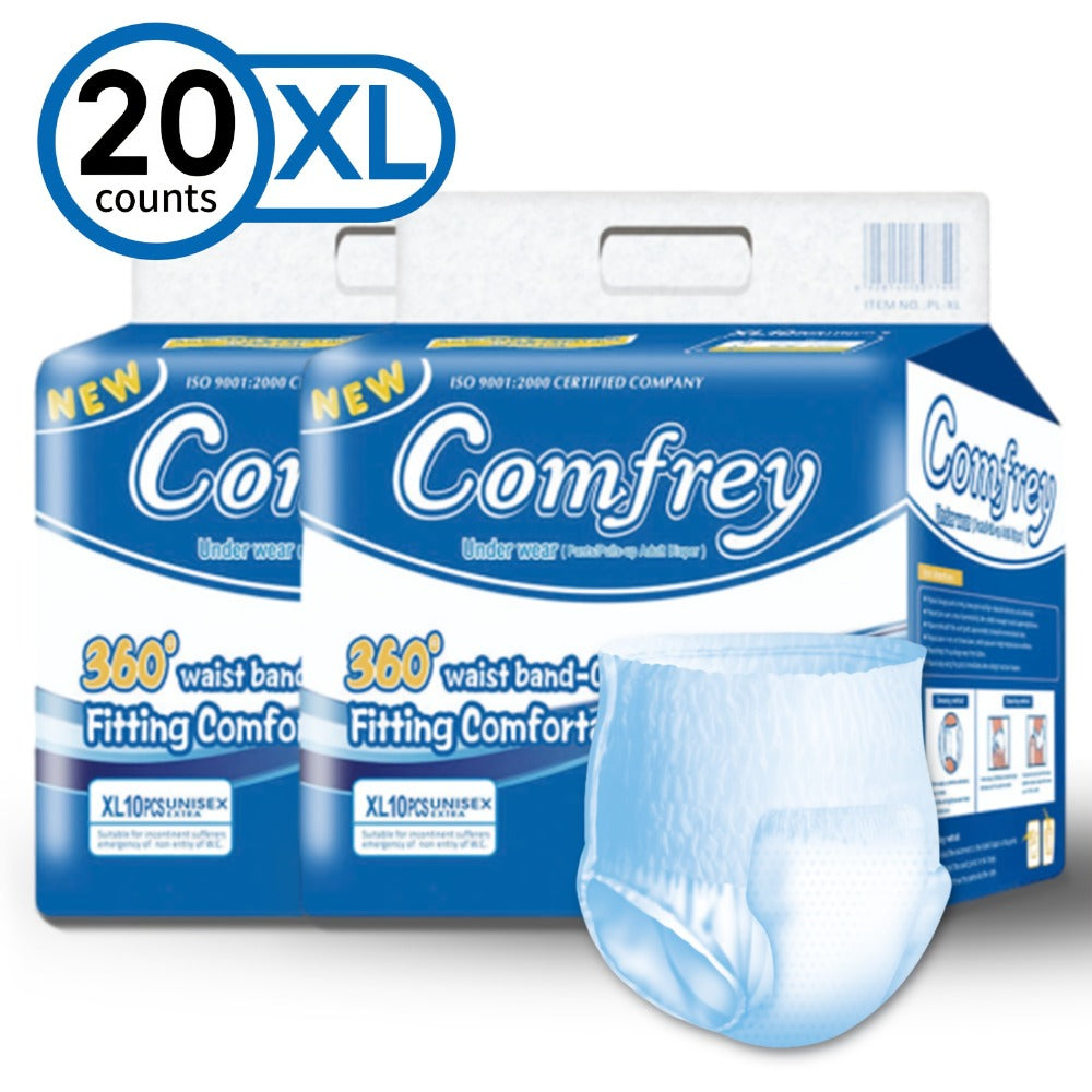 Adult Incontinence Underwear Disposable Pull Ups for Women & Men - Overnight Bladder Control Briefs, Maximum Absorbency, Slip-On Protection | M/L/XL/2XL