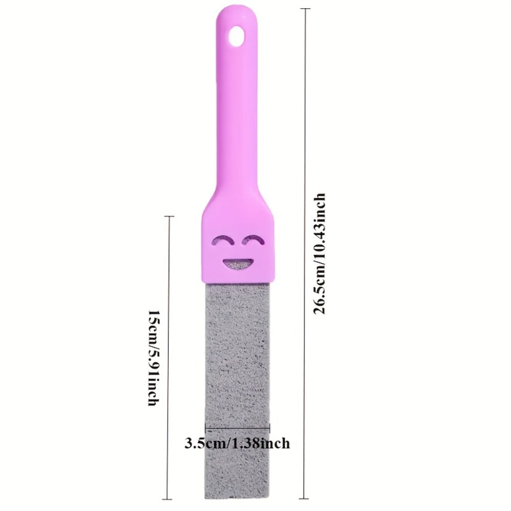 Pumice Stone Toilet Brush Set with Ergonomic Handle | Heavy-Duty Limescale Rust & Stain Remover | Non-Scratch Cleaning Tool for Bathroom Toilet Bathtub Sink Tile & Glass | 6-Piece Multi-Color Set