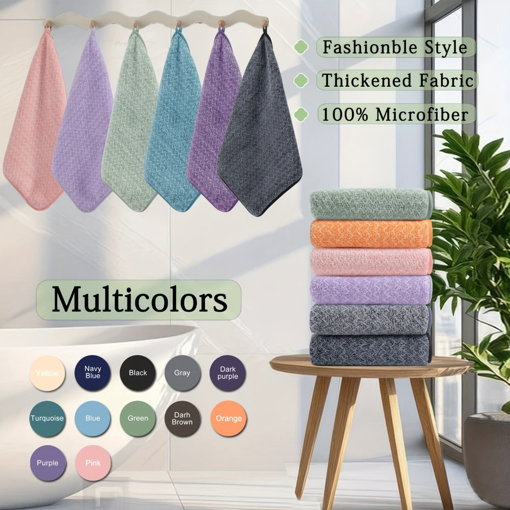 Bath Towel Set 20 Piece 100% Microfiber Absorbent Quick Dry Soft Extra Large Bath Sheets 8 Bath Towels 12 Washcloths Home Bathroom Spa Gift White Beige Gray Blue Green Purple